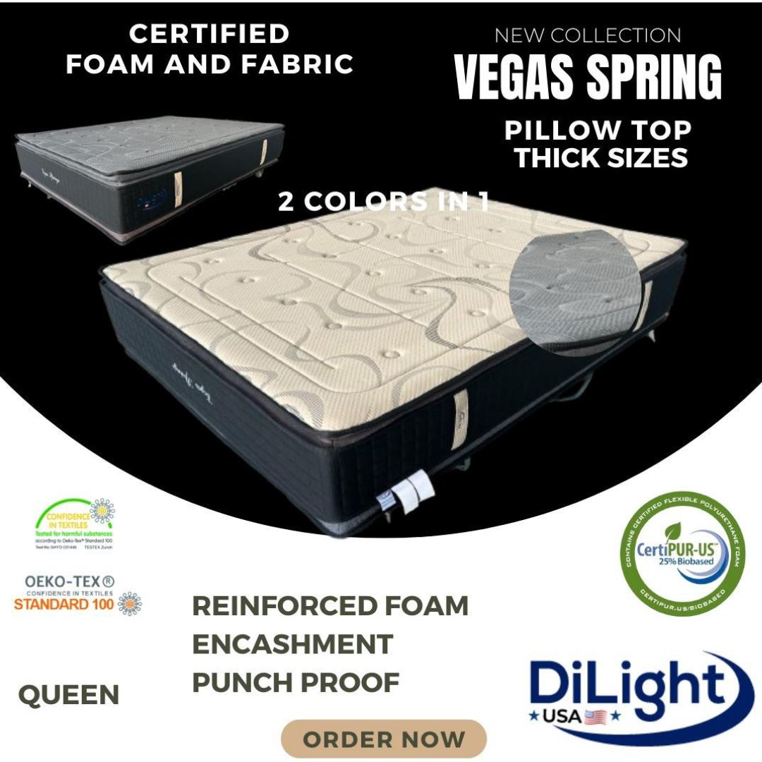 DL-QUEEN-VEGAS SPRING 2 SIDE PILLOW TOP  MATTRESS