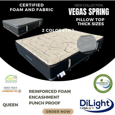 DL-QUEEN-VEGAS SPRING 2 SIDE PILLOW TOP  MATTRESS