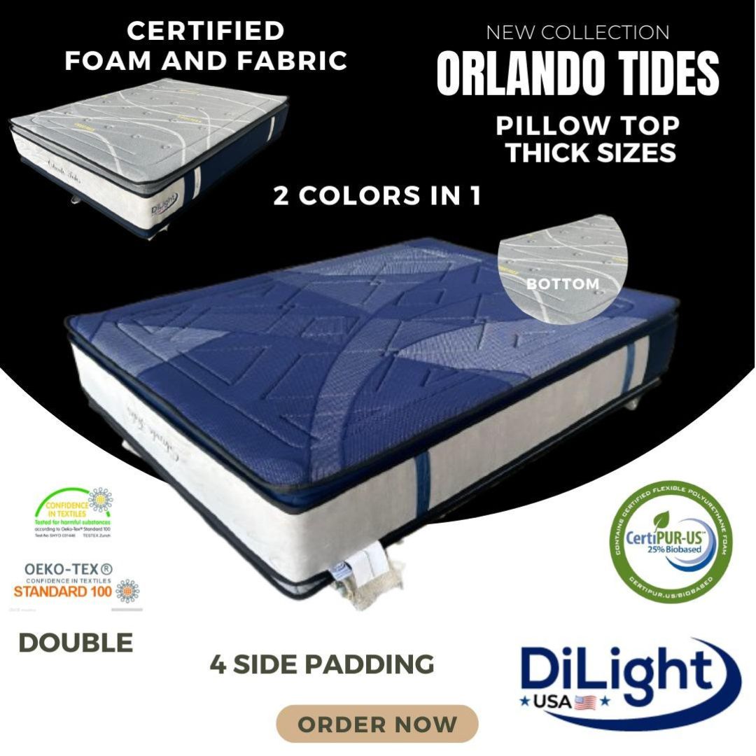 DL-DOUBLE-ORLANDO TIDES 2 SIDE PILLOW TOP  MATTRESS