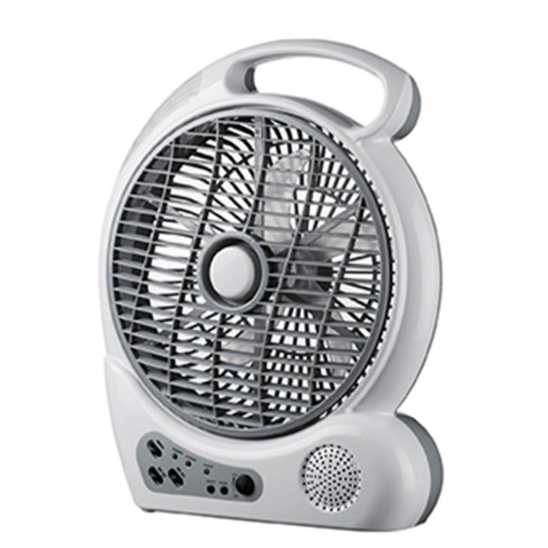 BP-10-RADIO PTBL RECH LED FAN BLACKPOINT 10&quot;&quot; POARTABLE FAN -- RECHARGEABLE