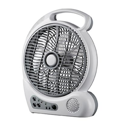 BP-10-RADIO PTBL RECH LED FAN BLACKPOINT 10&quot;&quot; POARTABLE FAN -- RECHARGEABLE