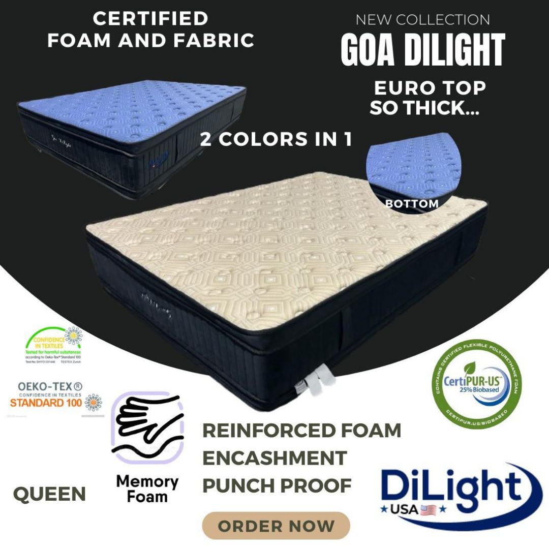 DL-QUEEN-GOA DILIGHT EURO TOP-MEMORY FOAM MATTRESS