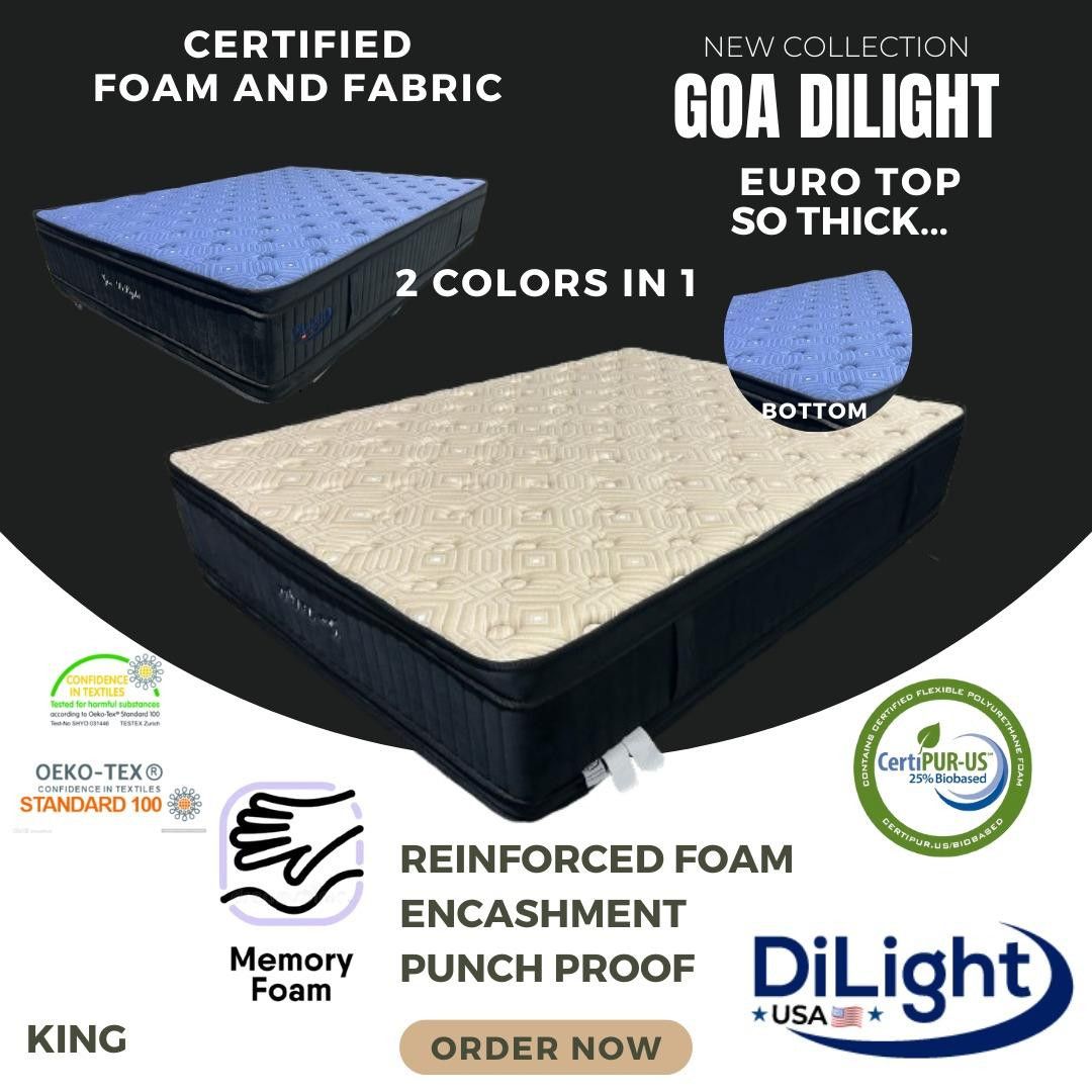 DL-KING-GOA DILIGHT EURO TOP-MEMORY FOAM MATTRESS