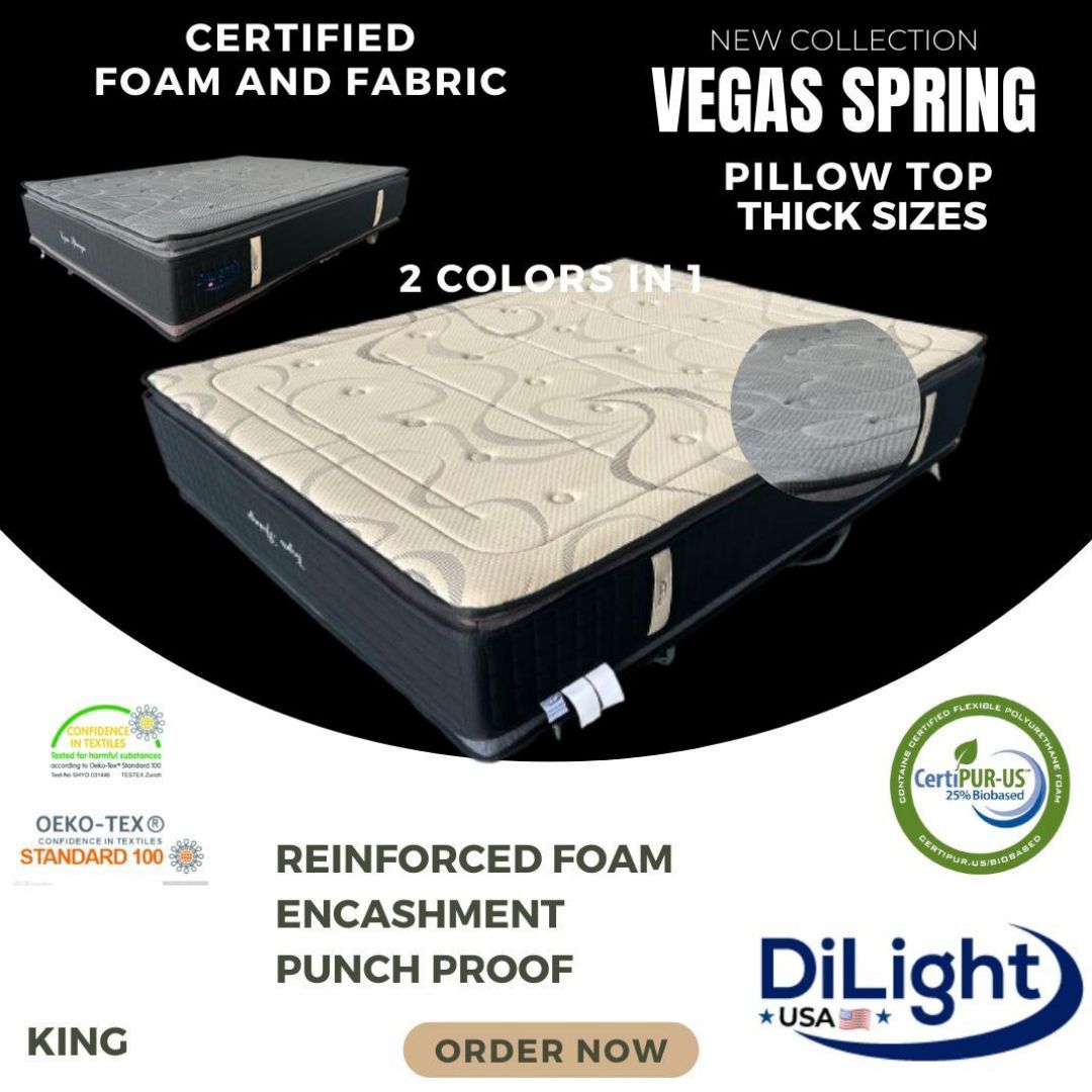 DL-KING-VEGAS SPRING 2 SIDE PILLOW TOP  MATTRESS