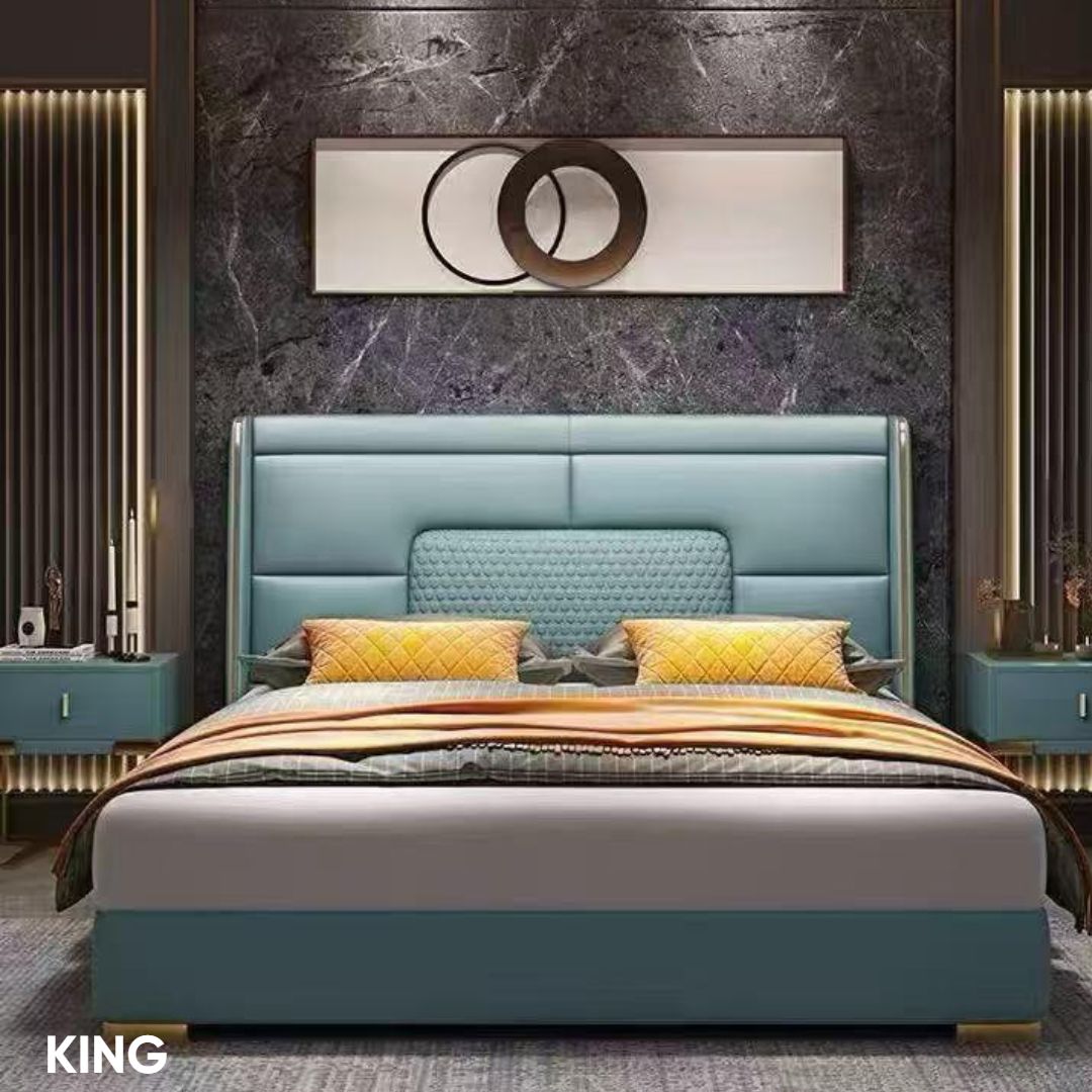 BSK-4881-KB KING BED SET (LIGHT BROWN COLOR)