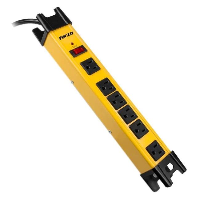 FSP-806 Forza FSP Series FSP-806 - Surge protector - AC 125 V - 1875 Watt - output connectors: 6 - 91 cm cord - yellow