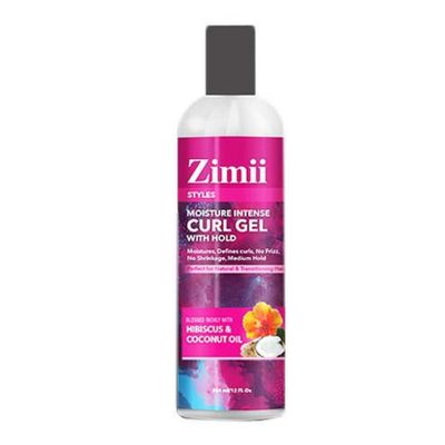 ZIMII MOISTURE INTENSE  CURL GEL WITH HOLD  HIBISCUS &amp; COCONUT OIL 354 ML