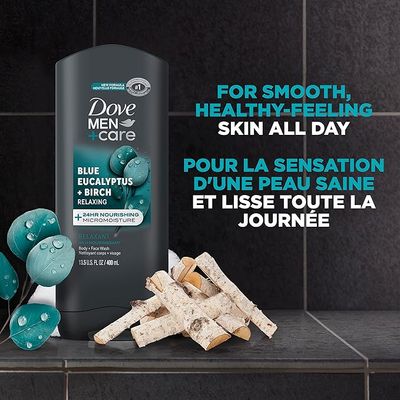 DOVE MAN +CARE BLUE EUCALYPTUS  BODY WASH 400ml