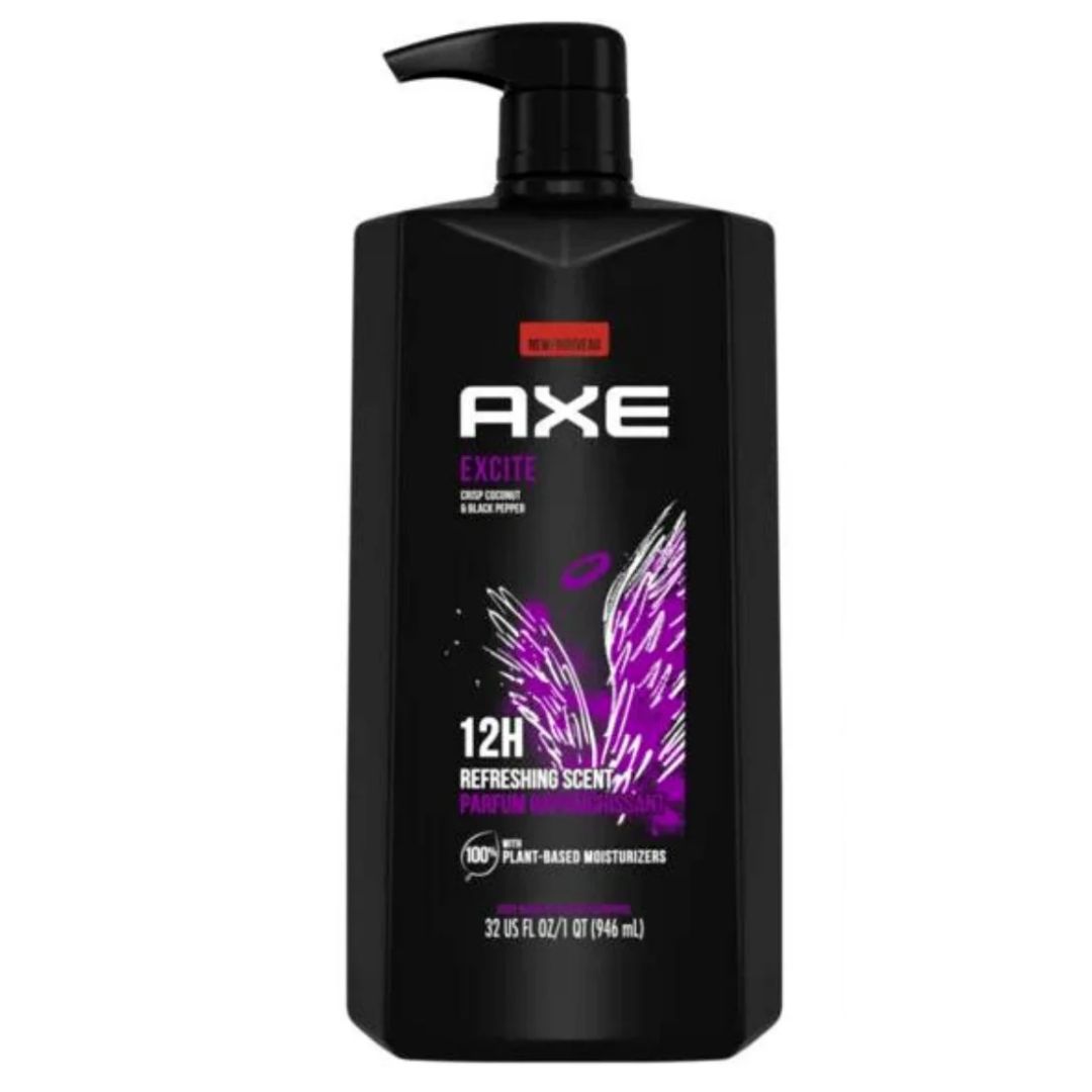 AXE EXCITE CRISP COCONUT &amp; BLACKPEPER BODY WASH 32 0Z  946ml