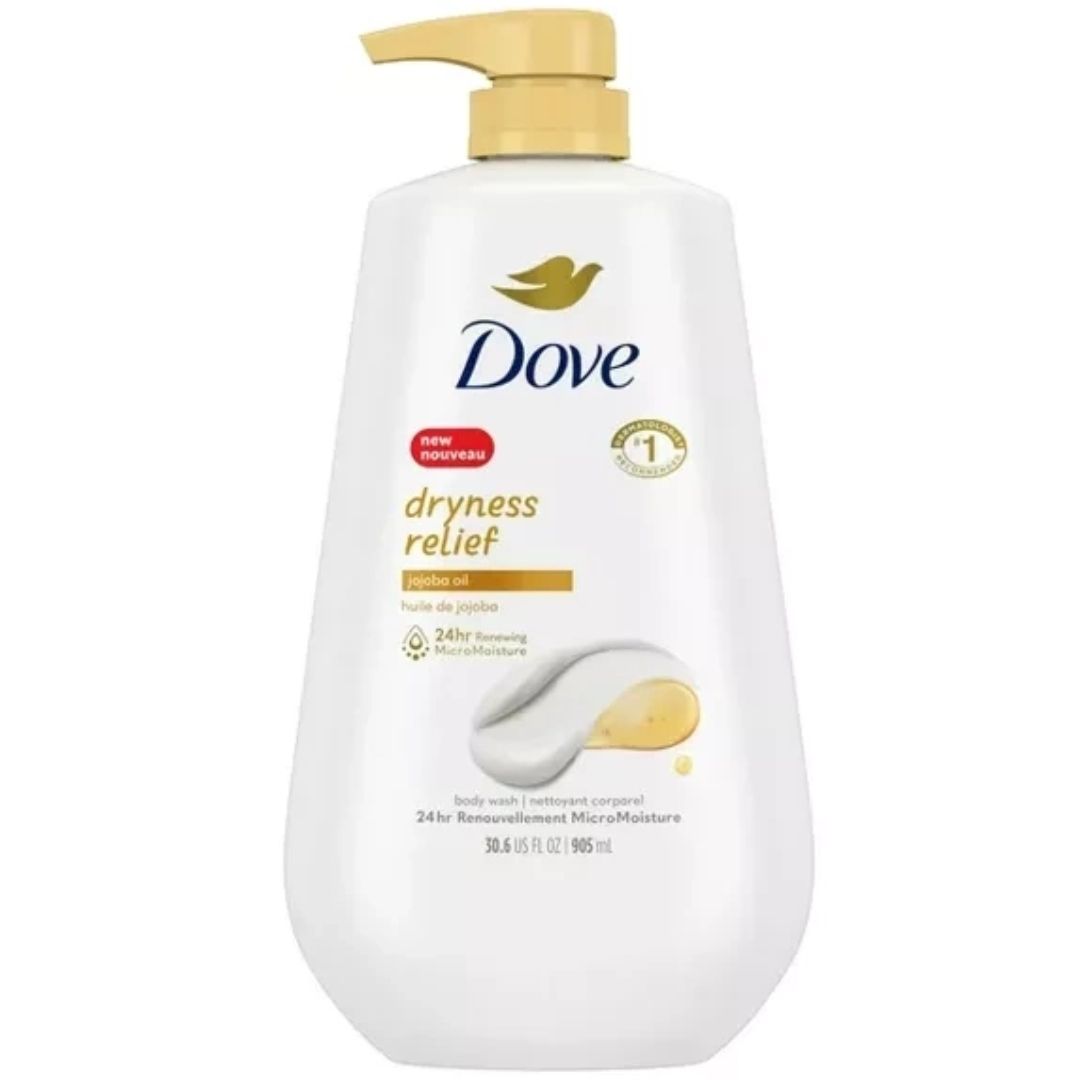 DOVE DRYNESS RELIEF JOJOBA OIL  BODY WASH 905ML