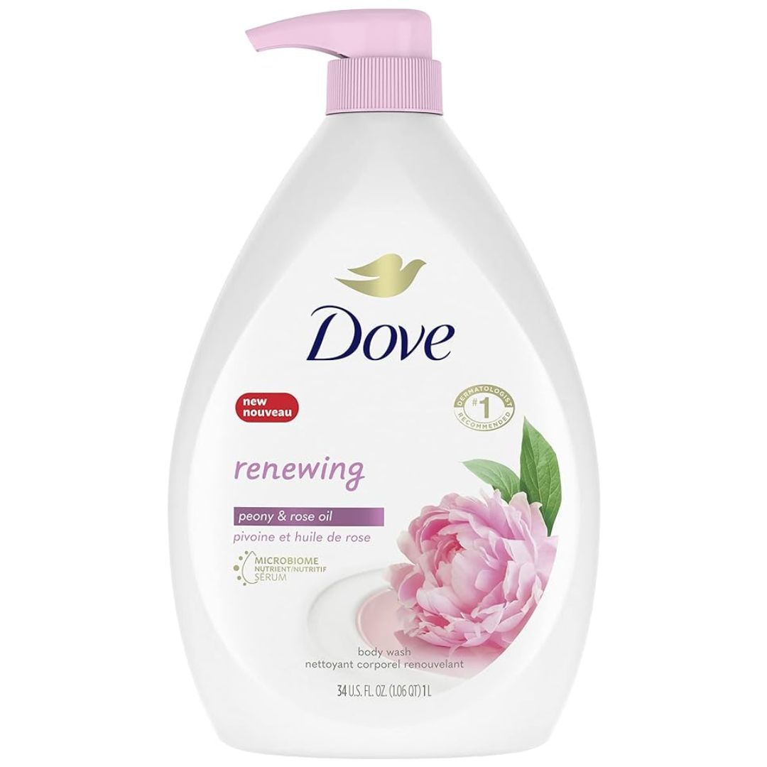 DOVE RENEWING  PEONY &amp; ROSE OIL BODY WASH 905ML