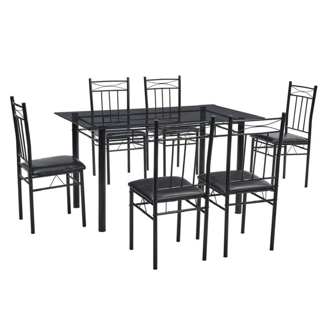 DS-88G DINNING TABLE SET 1+6 CHAIRS