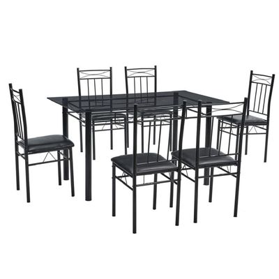 DS-88G DINNING TABLE SET 1+6 CHAIRS