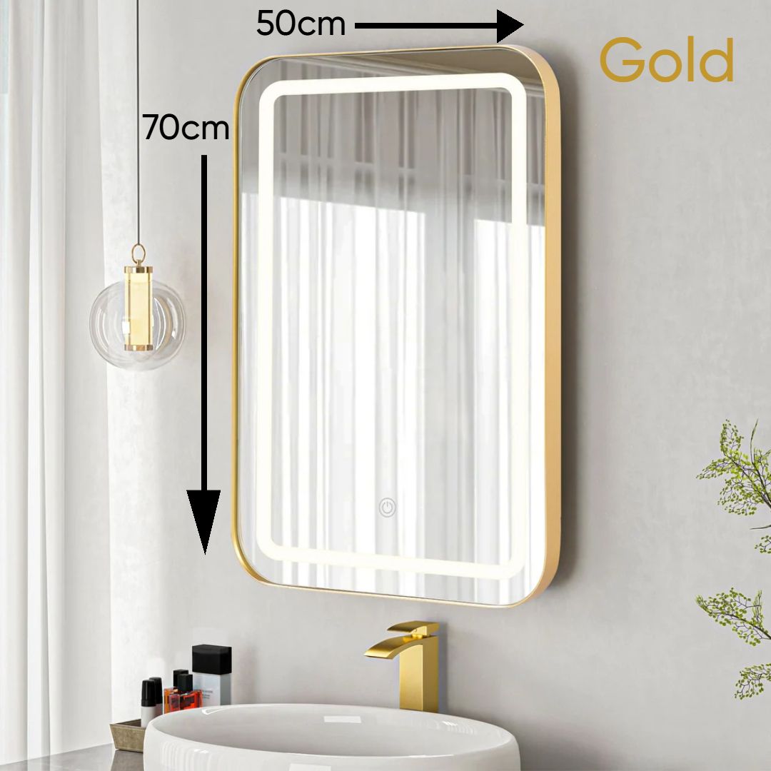 L4Y-5070 GOLD MIRROR WITH LAMP