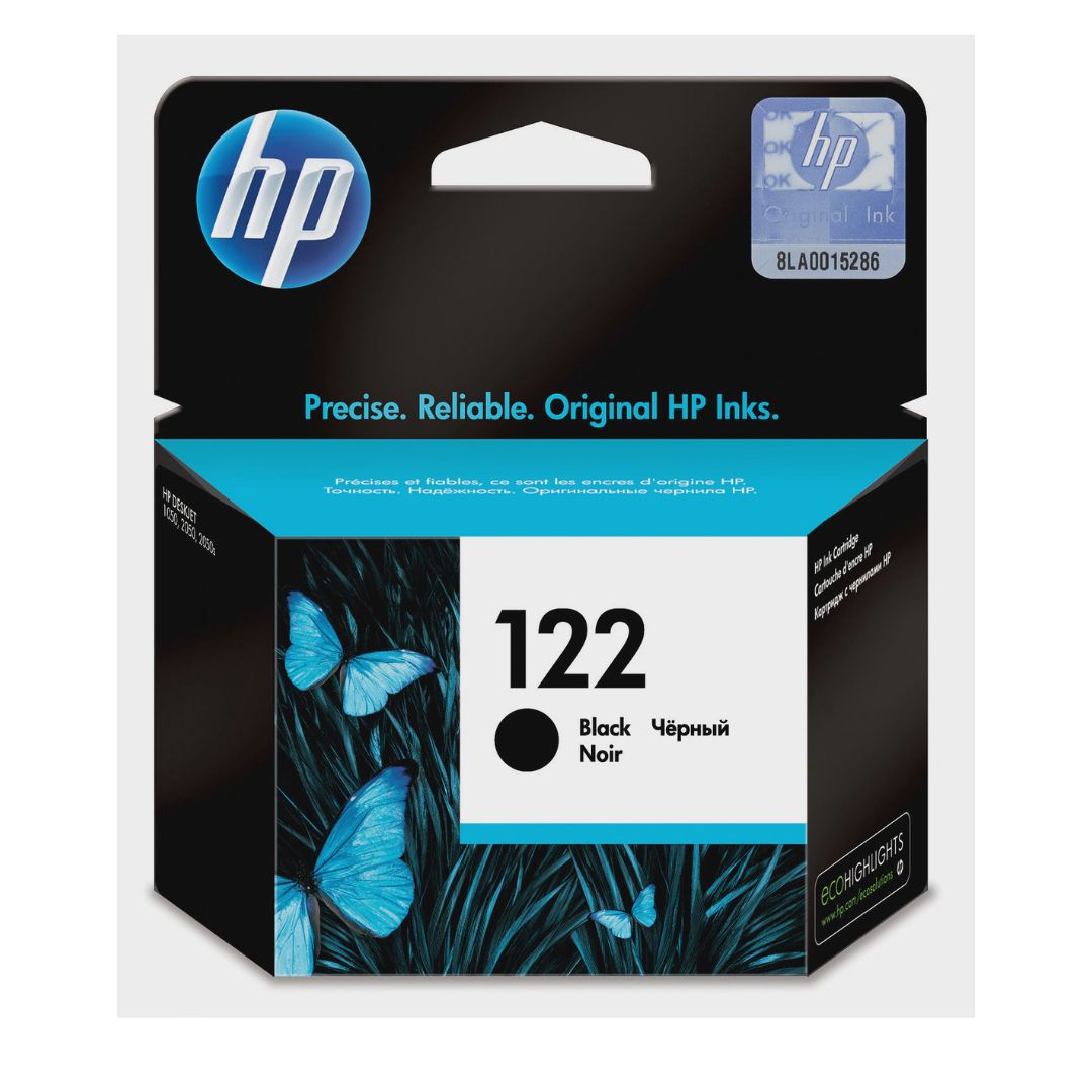 HP 122 - Black - original - ink cartridge - for Deskjet 1010, 10XX J410, 1512, 2050 J510, 2050A J510, 2054A J510, 25XX, Envy 4502