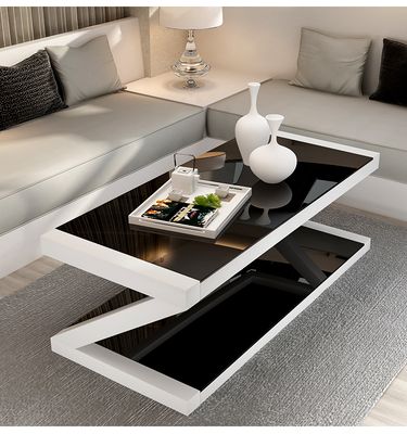 952-2 1 PC COFFEE TABLE (GLASS + METAL)