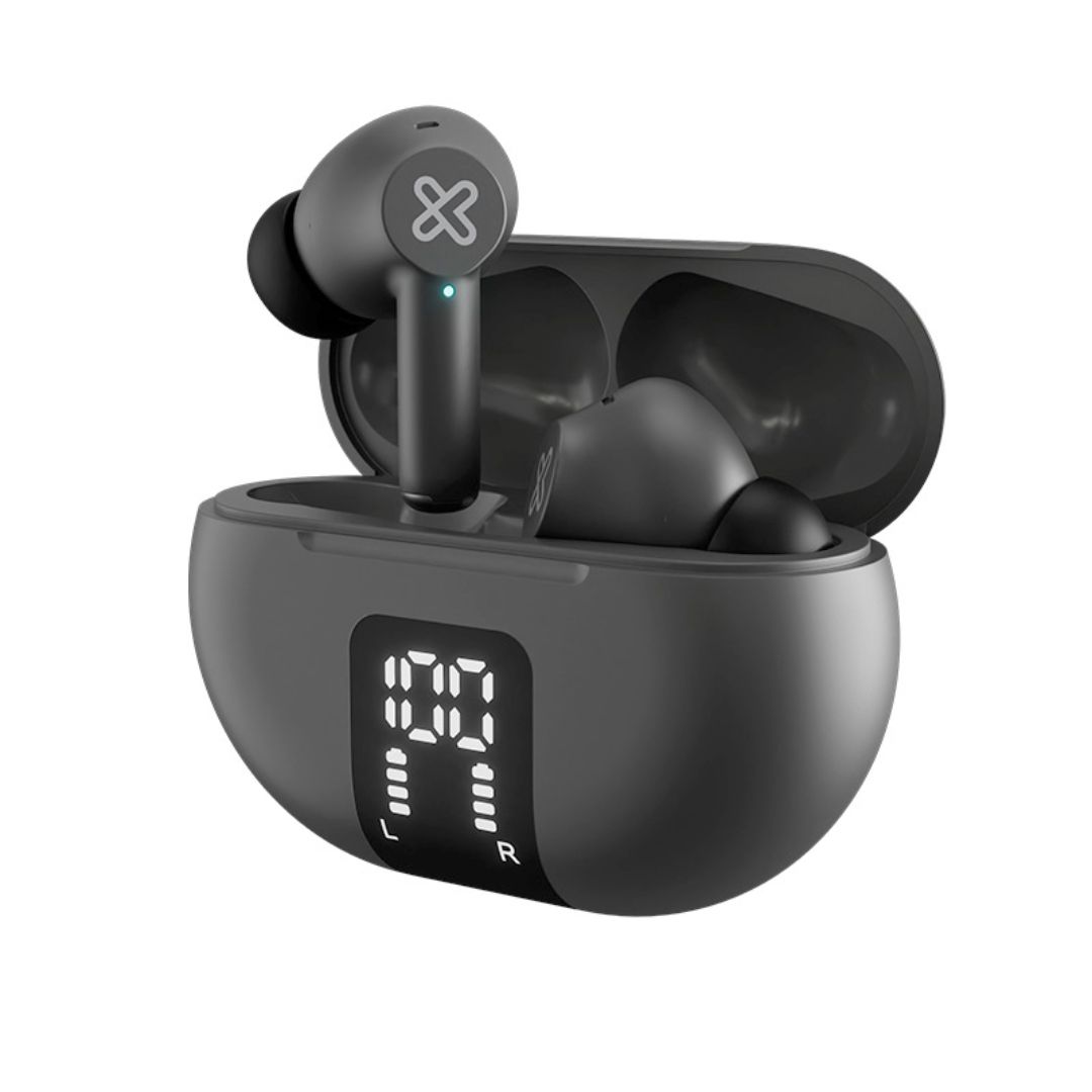 KTE-755GR Klip Xtreme - True wireless earphones - For Phone / For Portable electronics / For Tablet - Wireless - 22Hrs ANC Gray