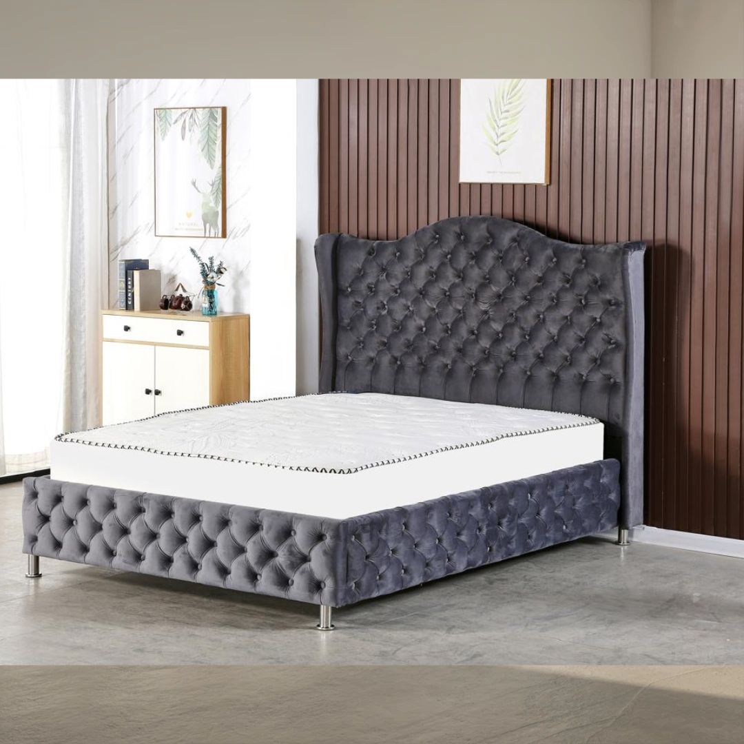 TB04  TEXAS QUEEN BED BASE BLACK