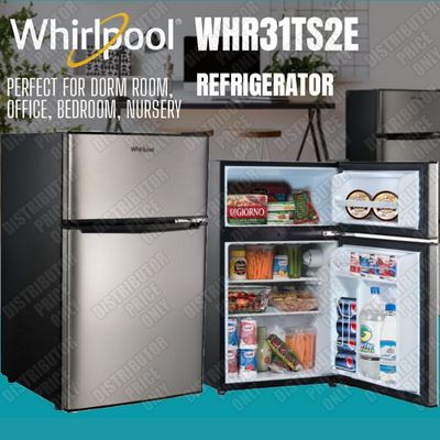 WHR31TS2E WHIRLPOOL 3.1 CU DOUBLE DOOR HOTEL FRIDGE