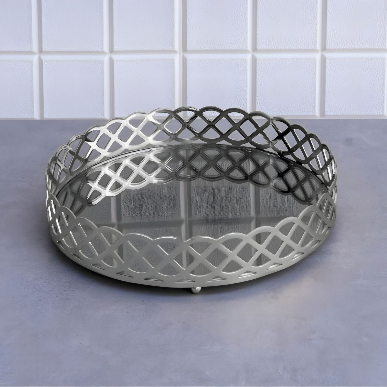 XL2525-2 VANITY TRAY (SILVER)