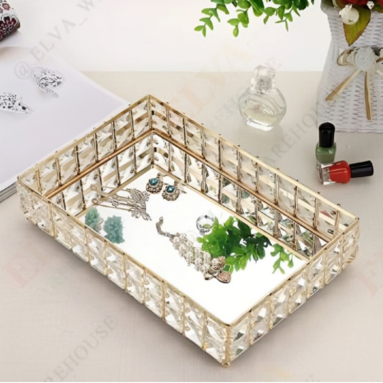 8678-8 GOLD VANITY TRAY