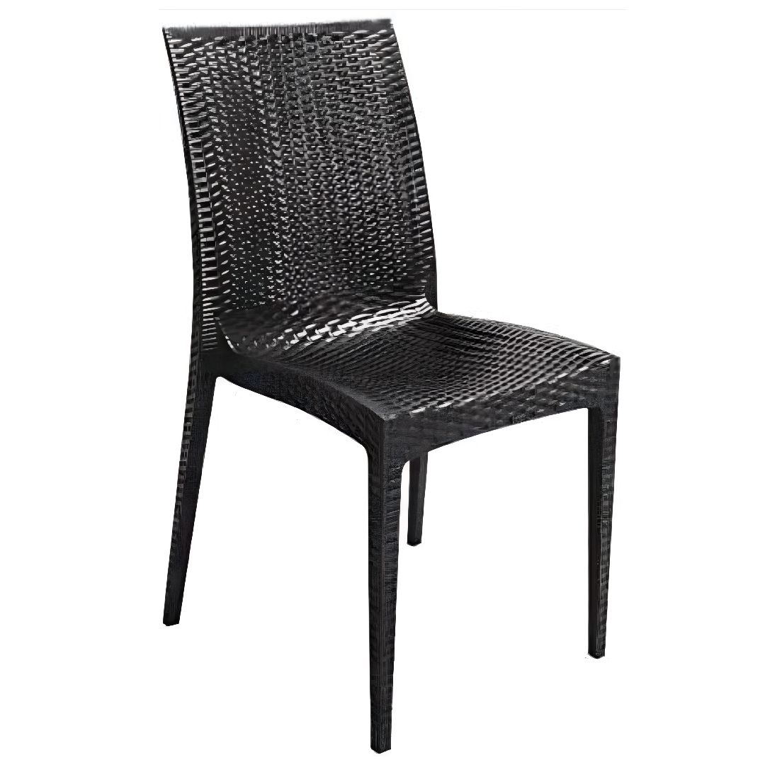 RATTAN PLASTIC  CHAIR W/O ARMREST (BROWN)