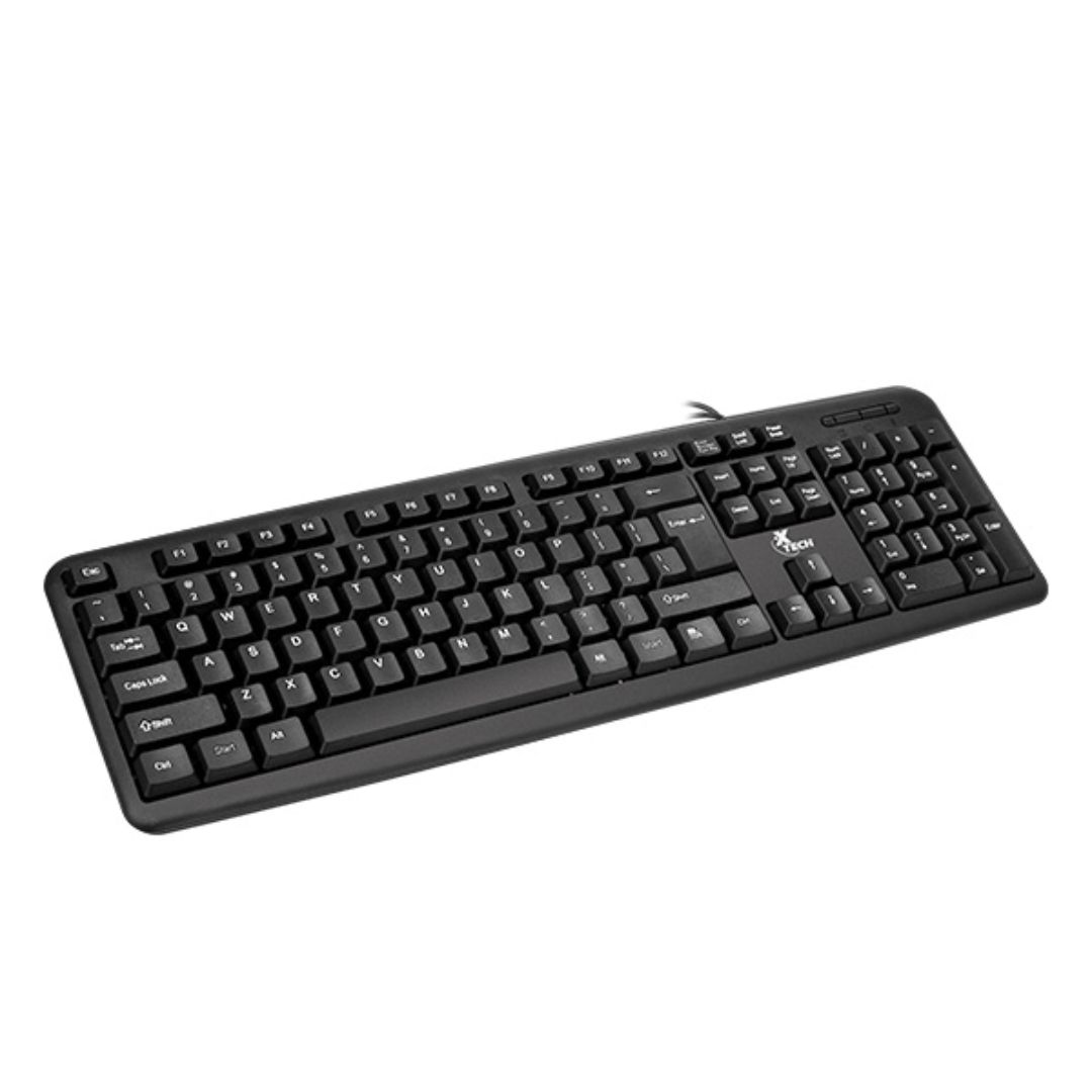 XTK-092E Xtech - Keyboard - Wired - English - USB - Black - Standard
