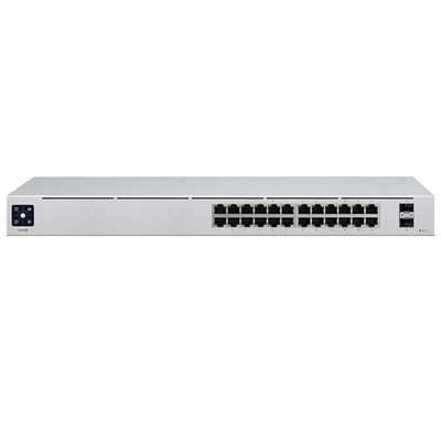 Ubiquiti UniFi Switch USW-24 - Switch - managed - 24 x 10/100/1000 + 2 x Gigabit SFP - desktop, rack-mountable