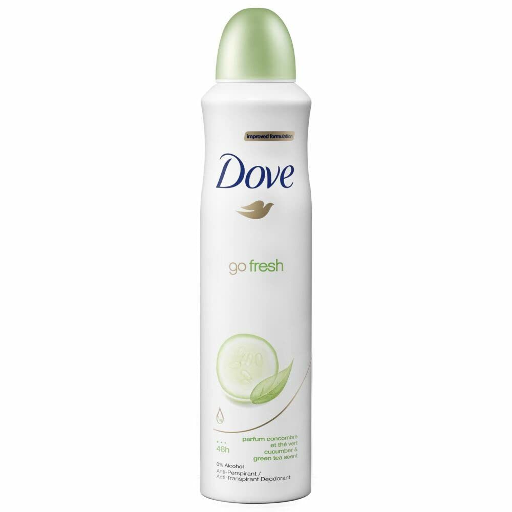 Dove Go Fresh Antiperspirant Body Spray 250Ml Cucumber &amp; Green tea