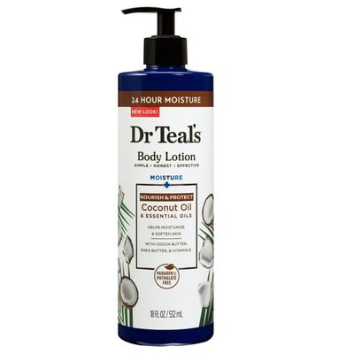 DR. TEAL&#39;S BODY LOTION COCONUT OIL &amp; ESSENTIAL OIL 18 OZ