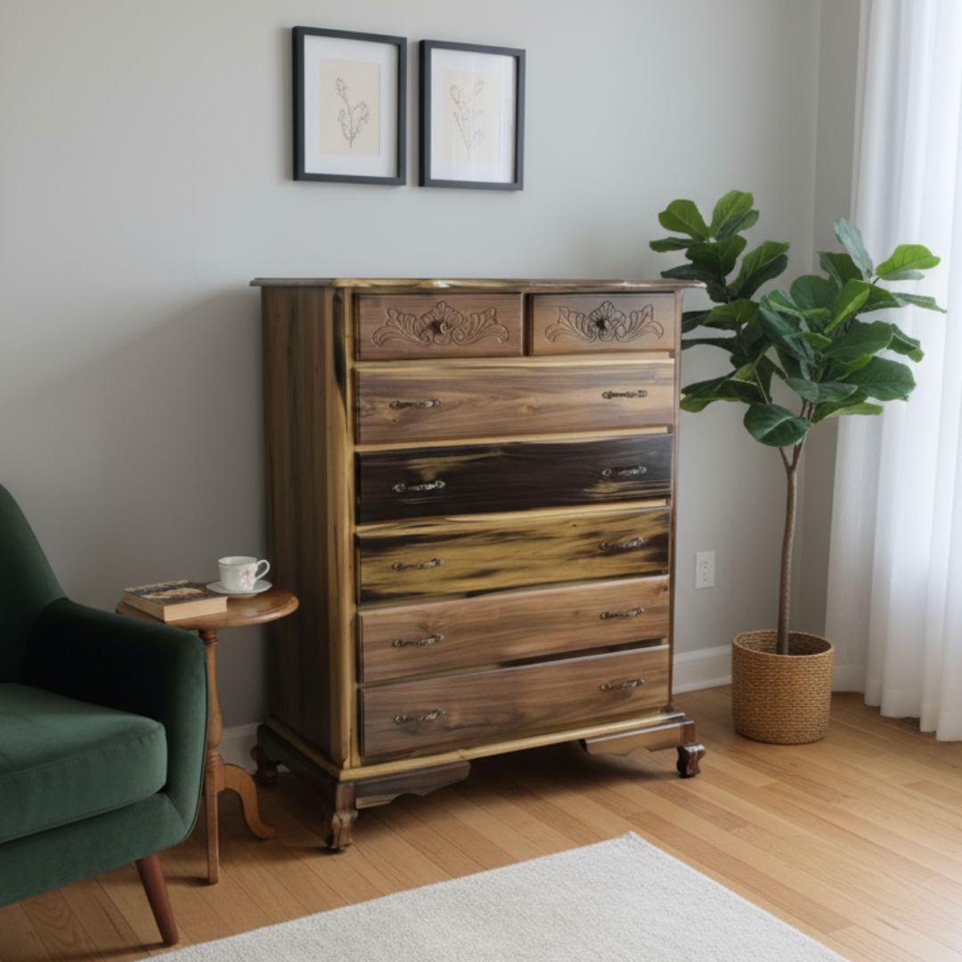 7 DRAWER CHESTER DRAWERS (MAHOE)