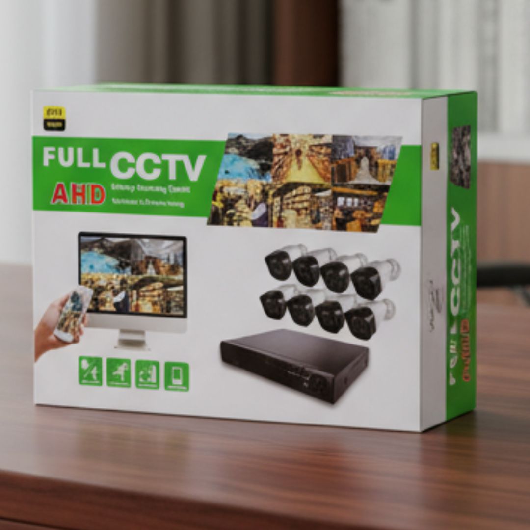 JB-19-13   CCTV CAMERA SYSTEM 8PCS SECURITY RECORDING SYSTEM WITH INTERNET &amp; 5G PHONE VIEWING