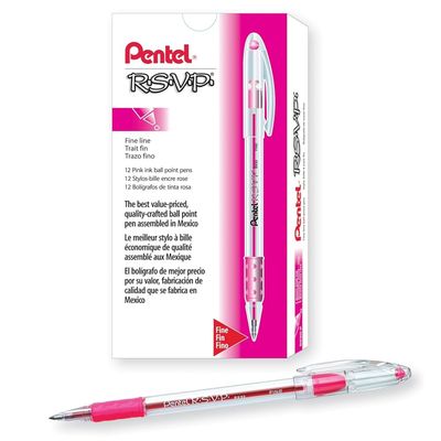 PENTEL RSVP PINK FINE PEN