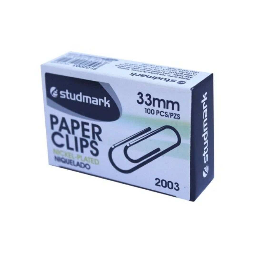STUDMARK  33MM SILVER PAPER CLIPS