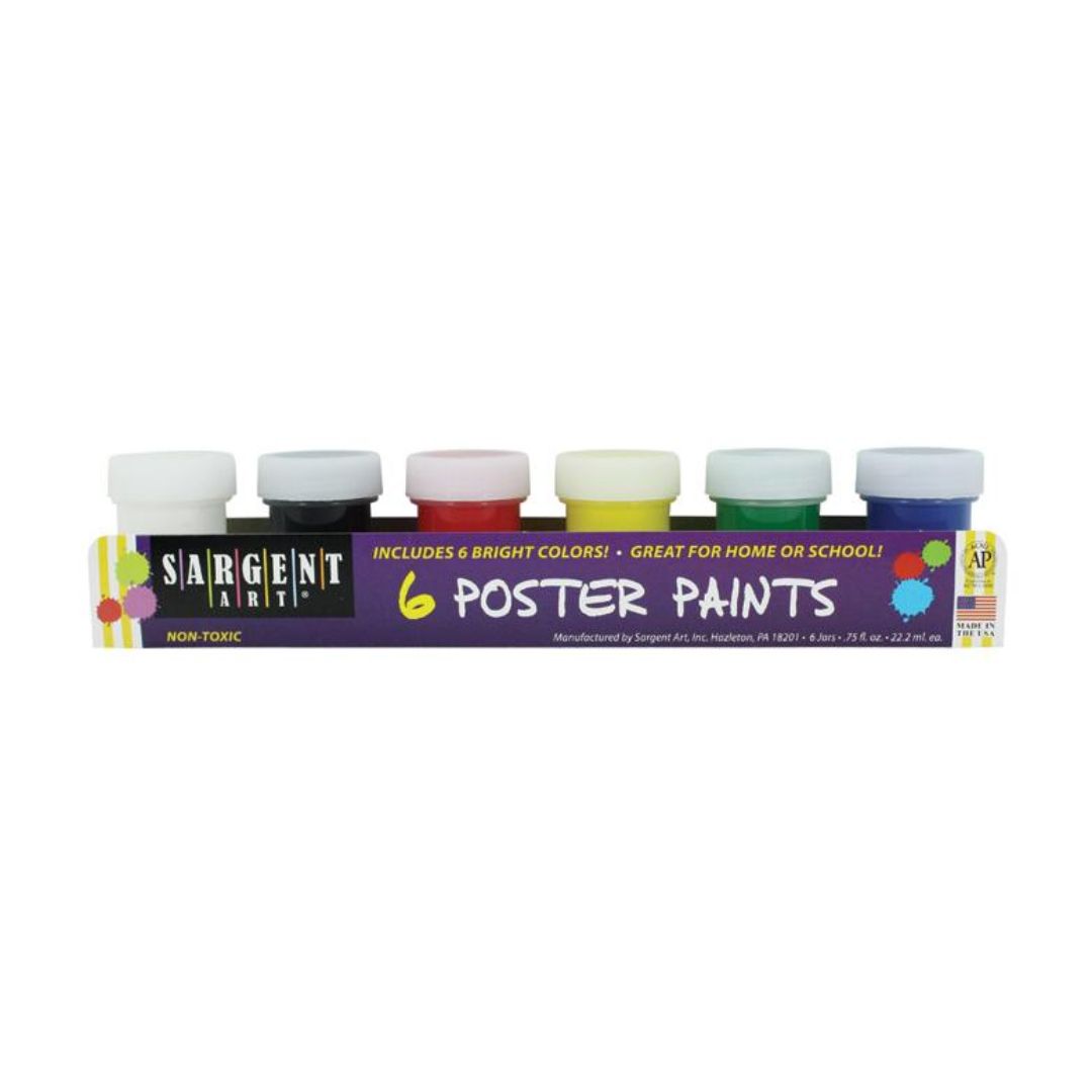 SARGENT ART POSTER PAINT 6 JAR