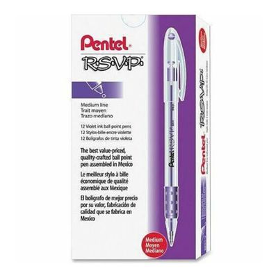 PENTEL RSVP PURPLE MEDIUM PEN