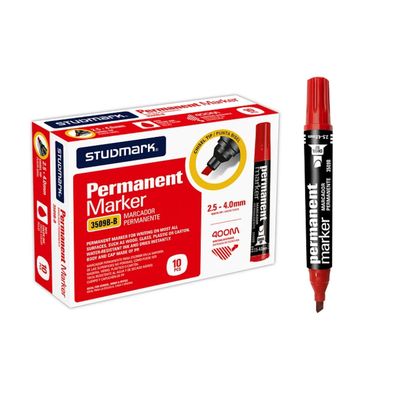 ST03501B-B STUDMARK MARKER CHISEL TIP-RED