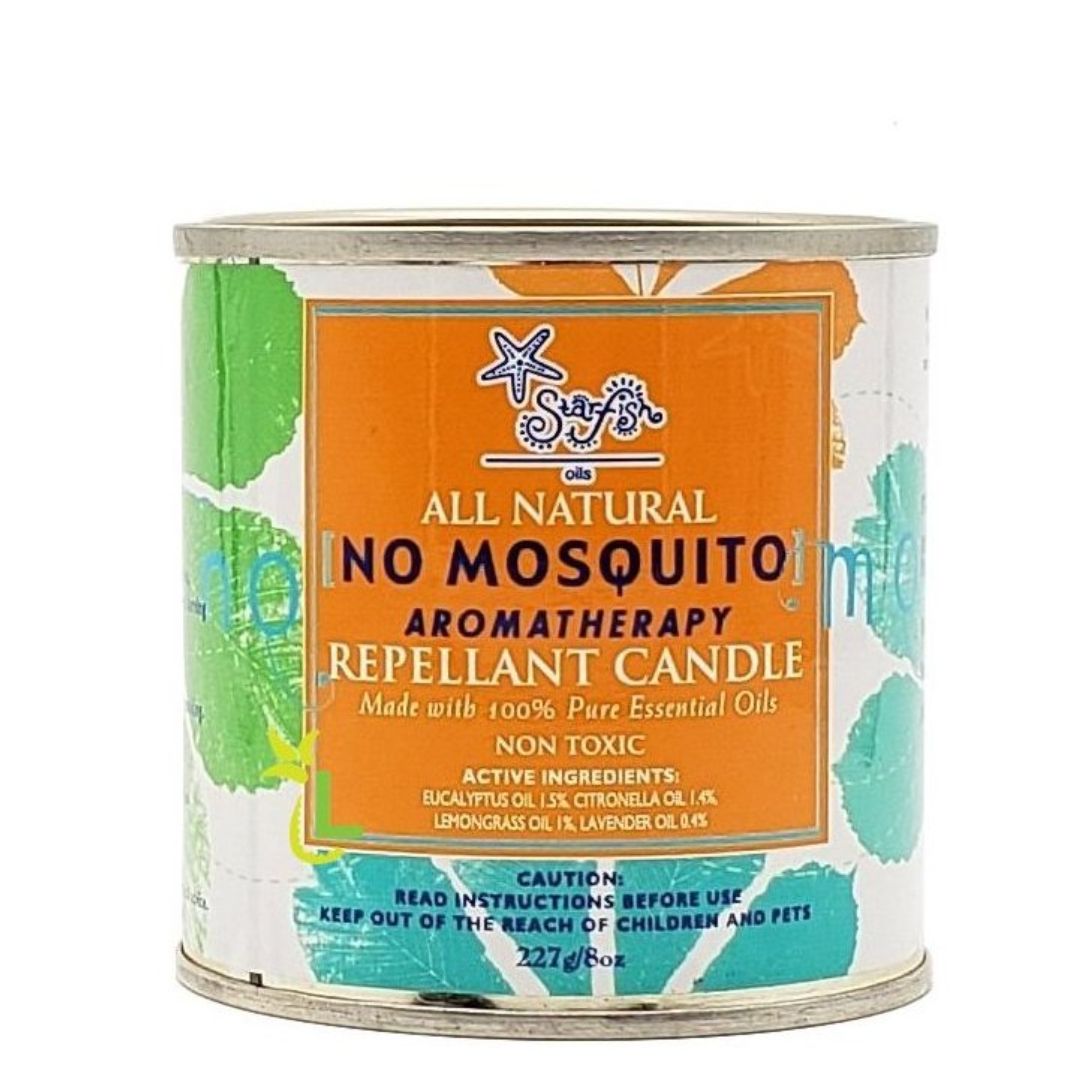 ALL NATURAL NO MOSQUITO AROMATHERAPY INDOOR REPELLANT CANDLE 227G