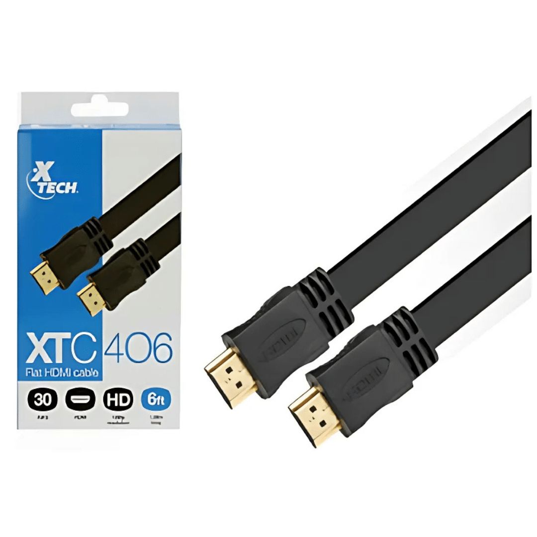 Xtech - Cbls FLAT - HDMI - XTC-406 6ft M/M - 1.08 m long