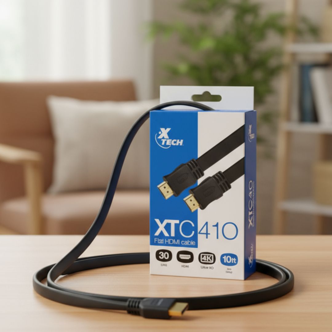 Xtech XTC-410 - Video / audio cable - HDMI - FLAT 10 feet