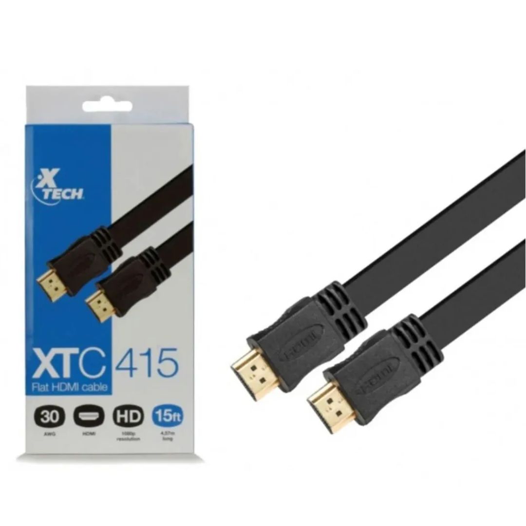 Xtech  XTC-415 - Video / audio cable - HDMI - 15 Ft - FLAT