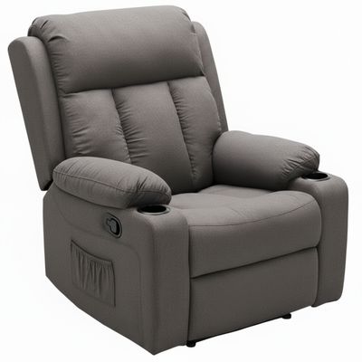 TEXAS T100 MASSAGE RECLINER SINGLE SEATER (FABRIC GREY)