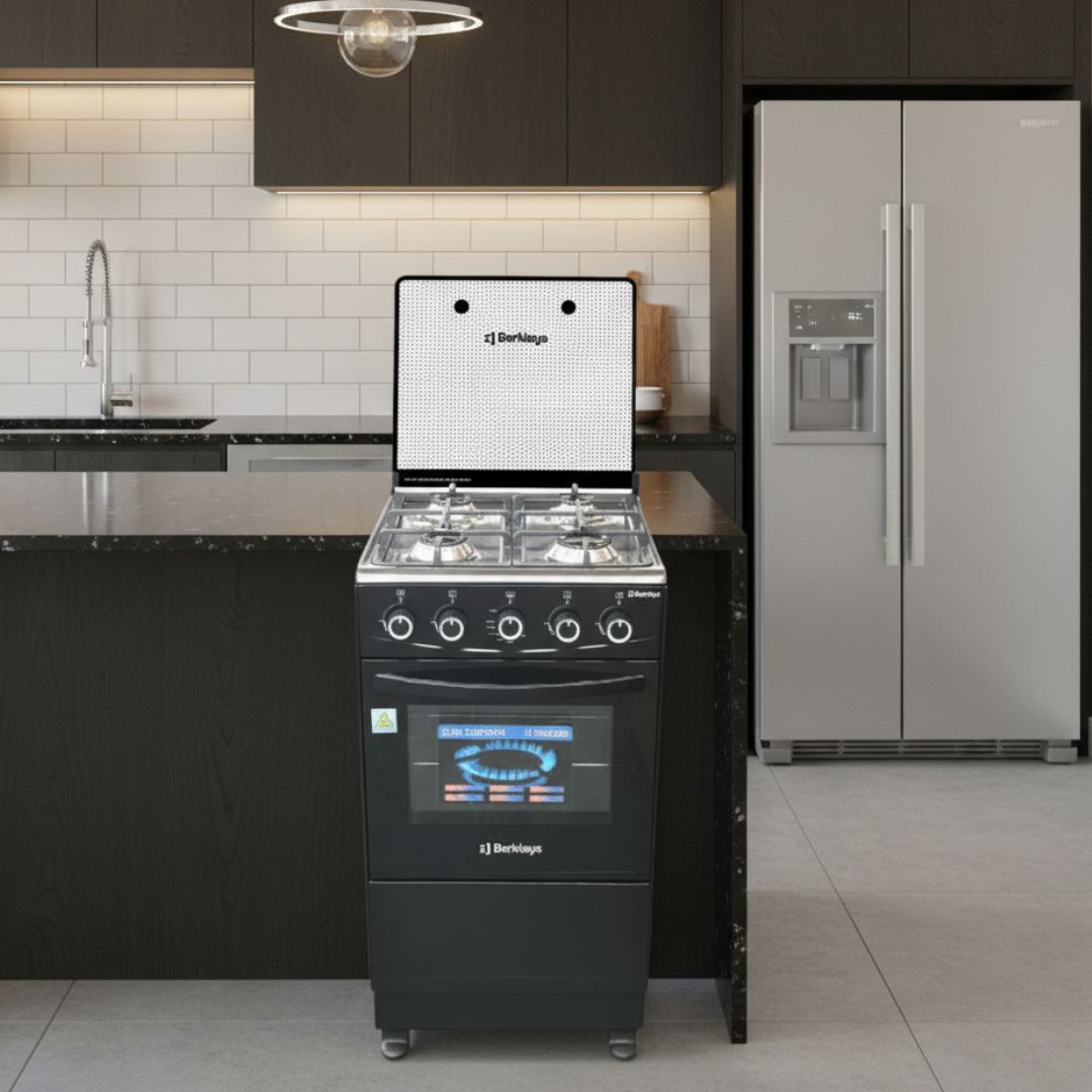 OE-4122 BERKLAYS BLACK 4 BURNER GAS STOVE