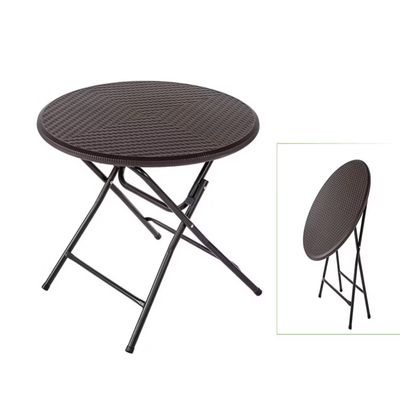 HQ-RY80  JB 148-01 BROWN ROUND PLASTIC FOLD TABLE