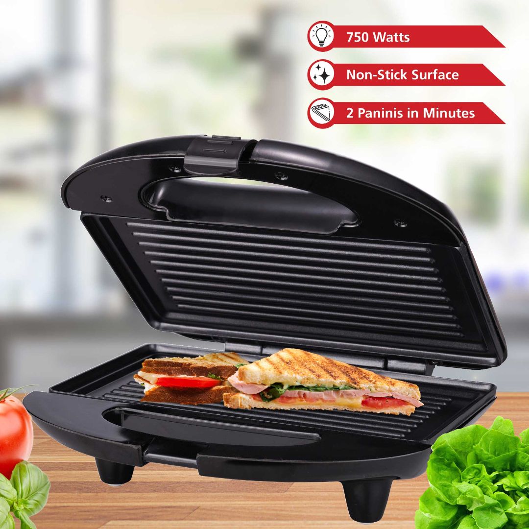 BRENTWOOD TS 246 NON STICK PANINI PRESS AND SANDWICH MAKER