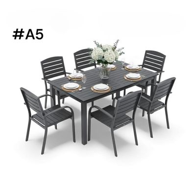 A5 PATIO 6 CHAIRS TABLE SET