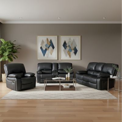 FIVESTAR BLACK LEATHER WITH SPEAKER RECLINER