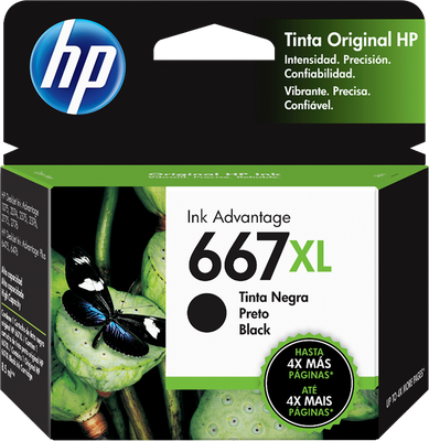 HP - 667XL - Ink cartridge - Black - 3YM81AL