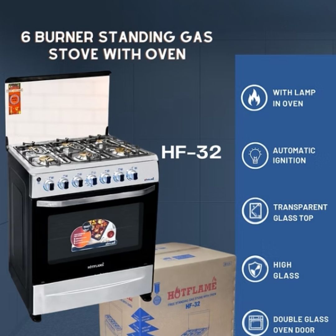 HF-32 HOTFLAME 6 BURNER GAS STOVE