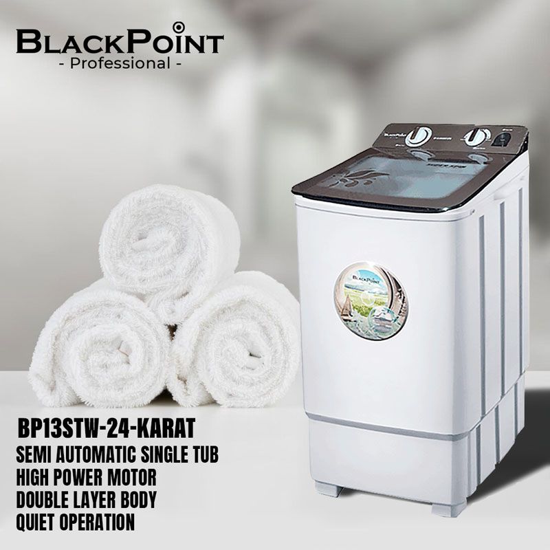 BP13STW-24 KARAT BLACKPOINT SINGLE TUB 12 KG 24 KARAT WITH LG